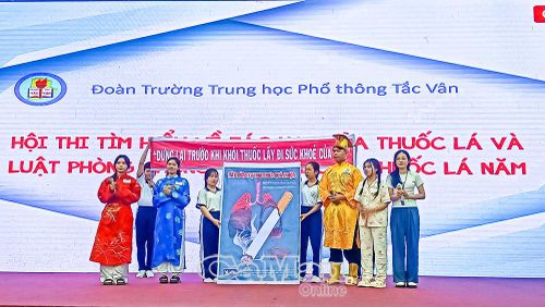 Nâng cao nhận thức cho học sinh thông qua Hội thi tìm hiểu về tác hại của thuốc lá và Luật Phòng, chống tác hại của thuốc lá.