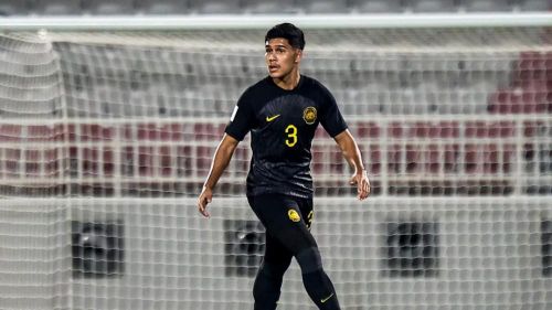 Trung vệ Ubaidallah Shamsul của U23 Malaysia.Ảnh: sbwtf
