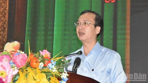 Đồng chí Trần Trí Quang phát biểu tại lễ phát động.