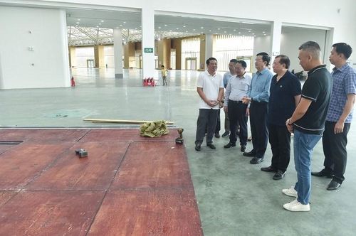 Phó Thủ tướng Mai Văn Chính kiểm tra tiến độ các công việc liên quan đến Triển lãm nhân dịp kỷ niệm 80 năm Ngày Quốc khánh chiều tối 3.8. Ảnh: Giang Thanh