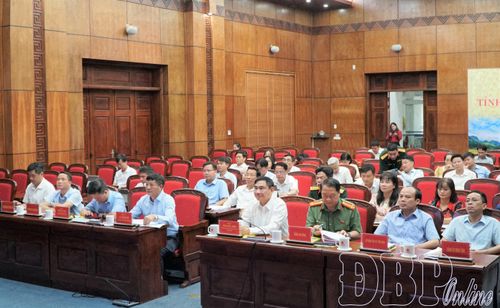 Đại biểu dự hội nghị tại điểm cầu tỉnh Điện Biên.