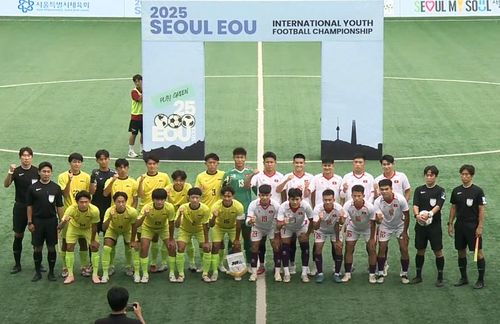 U18 Việt Nam thua Đại học Kanto 0-1.Ảnh: VFF