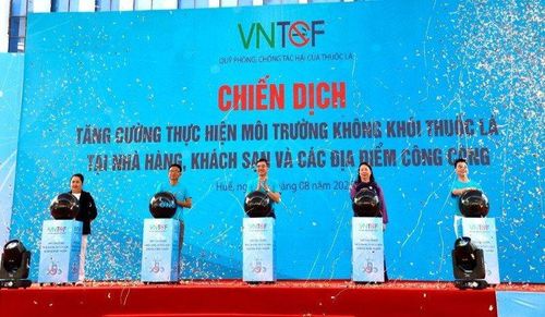 Quỹ Phòng, chống tác hại của thuốc lá tổ chức các chiến dịch nhằm xây dựng môi trường không khói thuốc lá. Ảnh: PV