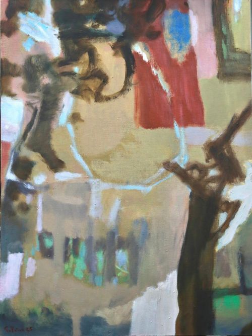 Tác phẩm: “Đất mẹ”, kích thước 90x120cm, sáng tác 2025, Đỗ Minh Tâm
