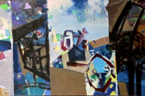 Tác phẩm: “Vô đề”, kích thước 100x150cm, sáng tác 2025, Đỗ Minh Tâm