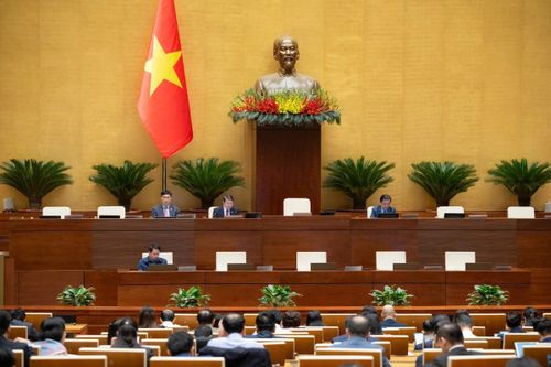 Quốc hội họp phiên sáng ngày 8/12. Ảnh: Media Quốc hội