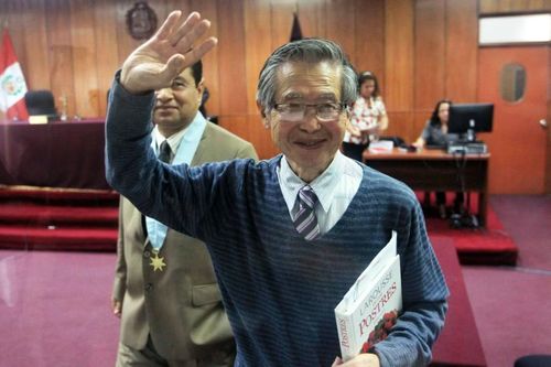 Ông Alberto Fujimori khi được ân xá.