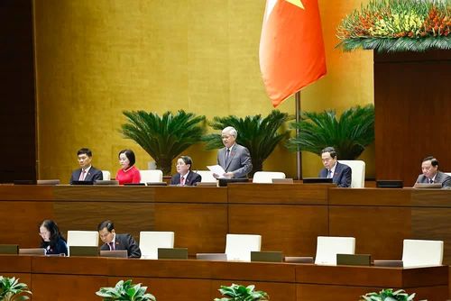 Phó Chủ tịch Thường trực Quốc hội Đỗ Văn Chiến phát biểu. Ảnh: Doãn Tấn - TTXVN