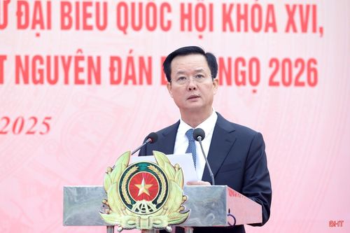  Phó Chủ tịch Thường trực UBND tỉnh Trần Báu Hà phát biểu chỉ đạo tại lễ ra quân. 