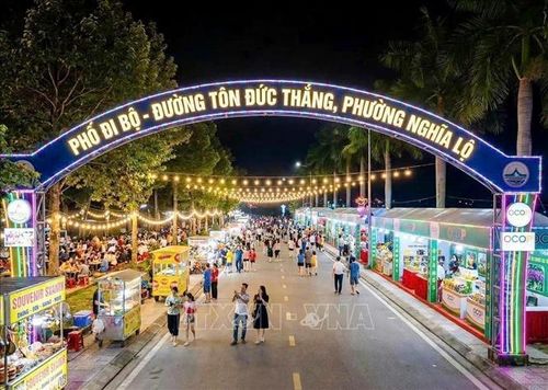 Phối cảnh Phố đi bộ phường Nghĩa Lộ. Ảnh: TTXVN phát