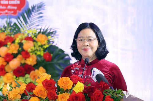 Chủ tịch UB Trung ương MTTQ Việt Nam Bùi Thị Minh Hoài. Ảnh: Phạm Hải