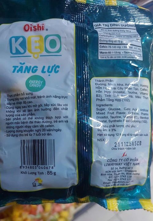 Bánh và kẹo được khuyến nghị ngày dùng 20 gói và 20 viên khiến nhiều phụ huynh bất ngờ và không đồng tình