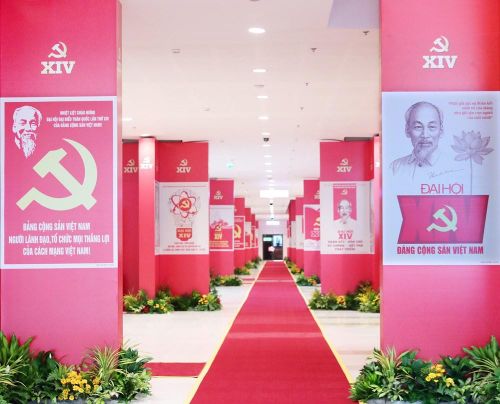 Trung tâm Hội nghị Quốc gia sẵn sàng cho sự kiện chính trị trọng đại của đất nước. Ảnh: TR.HUẤN