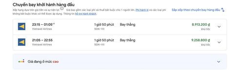  Giá vé khứ hồi chặng TP.HCM - Vinh lên đến 9,2 triệu đồng. 