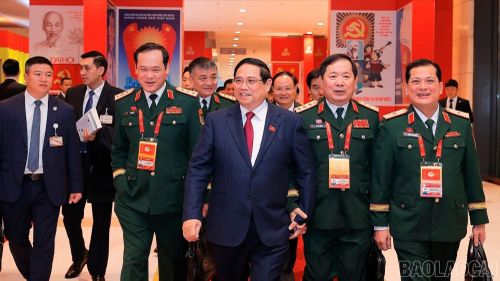  Thủ tướng Phạm Minh Chính đến dự ngày làm việc thứ tư Đại hội XIV của Đảng 