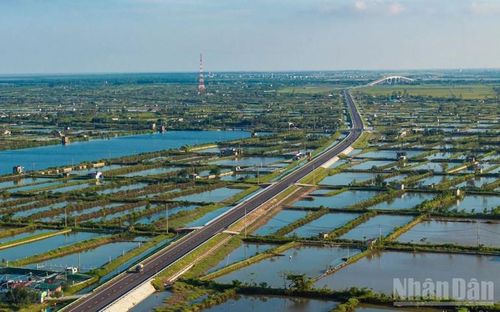Đường cao tốc ven biển tỉnh Hưng Yên đã hoàn thành và đi vào khai thác, sử dụng cuối năm 2025.
