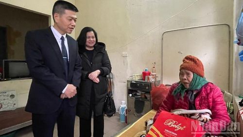  Thăm hỏi chúc Tết các cụ nằm liệt tại chỗ. 