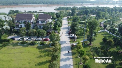 Dự án khu đô thị Ecopark ở Trường Vinh đang triển khai tích cực. Ảnh: Quang An