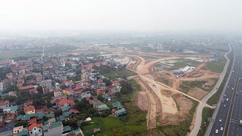 Hiện nút giao đường Vành đai 4 với cao tốc Pháp Vân - Cầu Giẽ đang được triển khai xây dựng.