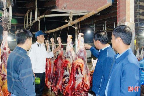 Trạm Bảo vệ thực vật và Thú y khu vực VII phối hợp kiểm tra tại các cơ sở giết mổ trên địa bàn các xã, phường.