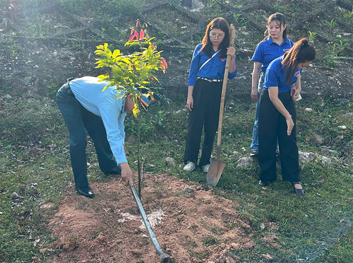 Lễ phát động "Tết trồng cây đời đời nhớ ơn Bác Hồ" Xuân Bính Ngọ có sự tham gia của các đơn vị kết nghĩa trên địa bàn.