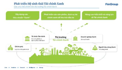 Các chủ thể chính trên thị trường tài chính xanh. Ảnh: FiinGroup