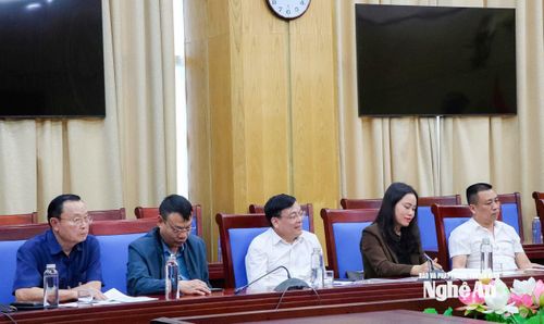 Các đại biểu tham dự cuộc làm việc. Ảnh: P.V