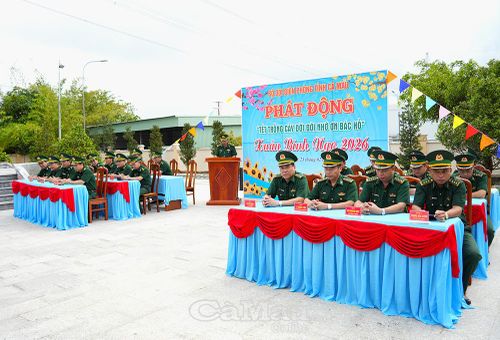 Ban Chỉ huy BĐBP tỉnh phát động Tết trồng cây Xuân Bính Ngọ 2026. Ảnh: HOÀNG TÁ