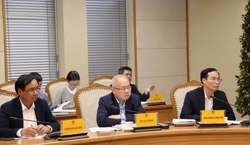 Đại diện các bộ, ngành tại cuộc làm việc - Ảnh:VGP/Gia Huy