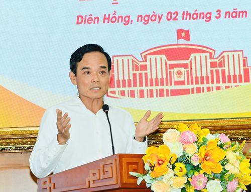  Bí thư Thành ủy TPHCM Trần Lưu Quang trình bày chương trình hành động. Ảnh: VIỆT DŨNG 