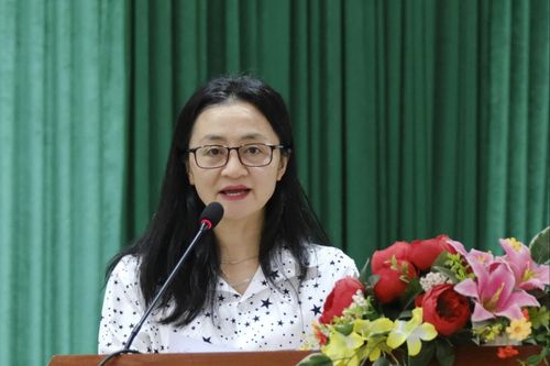 Trưởng Phòng Tổ chức, Sở Xây dựng tỉnh Lâm Đồng Nguyễn Thị Kim Lan giới thiệu chương trình hành động