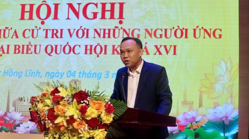  Phó Chủ tịch Hội Liên hiệp các Hội Khoa học và kỹ thuật tỉnh Hà Tĩnh Thái Sơn trình bày chương trình hành động