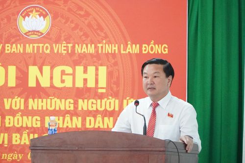 Ứng cử viên Nguyễn Ngọc Khoa, Phó Trưởng Ban Pháp chế, HĐND tỉnh cam kết sẽ làm tốt vai trò của người đại biểu đối với cử tri