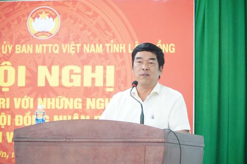 Lãnh đạo Ủy ban MTTQ xã Quảng Sơn chủ trì hội nghị