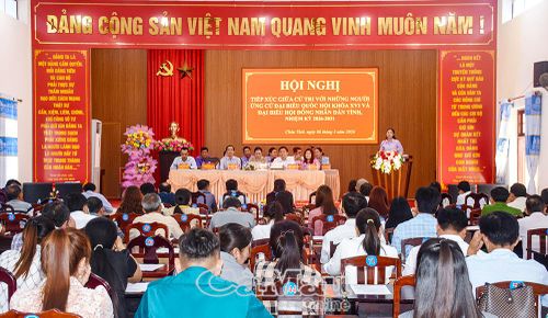 Các ứng cử đại biểu Quốc hội khóa XVI và đại biểu HĐNĐ tỉnh nhiệm kỳ 2026-2031, gặp gỡ, tiếp xúc cử tri xã Châu Thới.