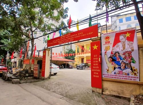 Các khu vực bầu cử đã sẵn sàng. Ảnh: Hoàng Quyết