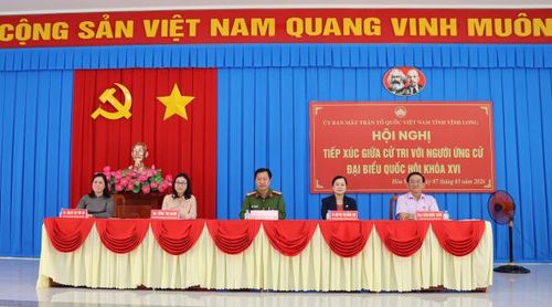 Các ứng cử viên được tín nhiệm giới thiệu ứng cử ĐBQH khóa XVI, đơn vị bầu cử số 3 tỉnh Vĩnh Long.