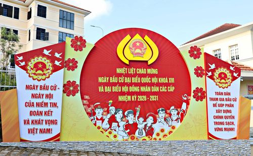 Pano tuyên truyền ngày bầu cử