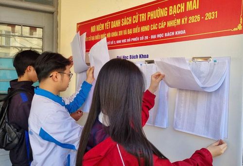Danh sách cử tri được niêm yết tại các vị trí thuận tiện để sinh viên kiểm tra, đối chiếu