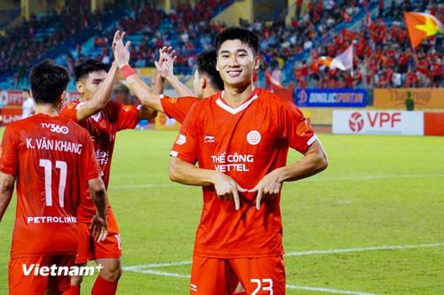 Thể Công-Viettel đang có phong độ cao khi thắng 5/7 vòng gần nhất tại V-League. (Ảnh: Việt Anh/Vietnam+)