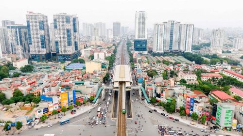 Đường sắt đô thị tại Hà Nội. Ảnh: PM