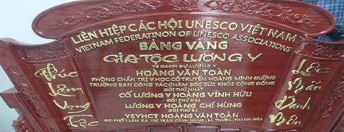 Biển hiệu của phòng chẩn trị y học cổ truyền Hoàng Minh Đường.
