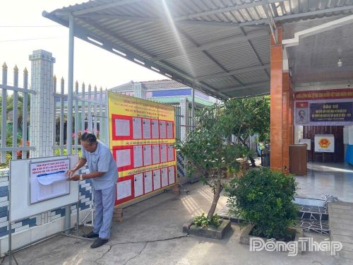 Địa điểm bầu cử tại nhà ông Trần Văn Đính.