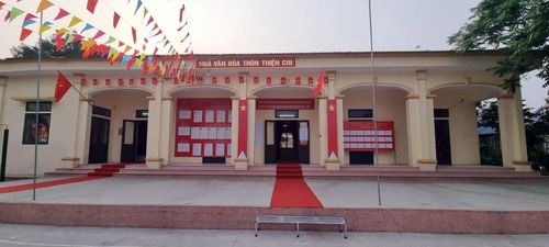 Khu vực bỏ phiếu tại Nhà văn hóa thôn Thiện Chi.