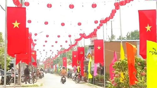  Các điểm bầu cử được trang trí rực rỡ. 