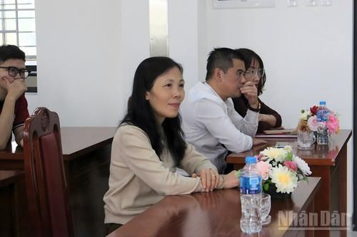 Cô Bùi Thị Thanh Tâm, Phó Hiệu trưởng Trường trung học phổ thông Ngọc Hồi (Thanh Trì, Hà Nội).