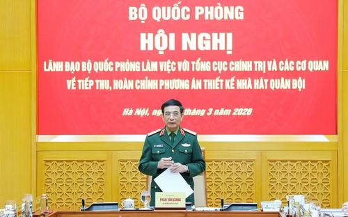 Đại tướng Phan Văn Giang chủ trì hội nghị.