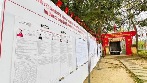 Không gian chuẩn bị cho ngày bầu cử.
