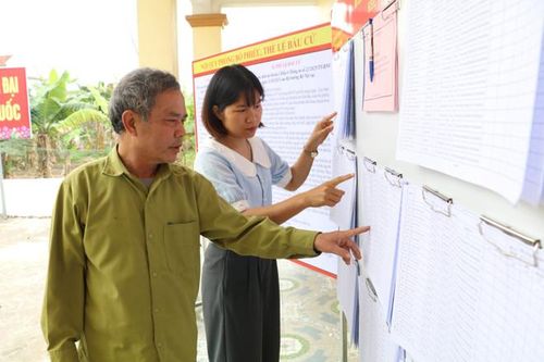 Công tác chuẩn bị bầu cử tại xã Khánh Hội, tỉnh Ninh Bình đảm bảo nghiêm túc, minh bạch, đúng quy định và đúng tiến độ. (Ảnh: Thùy Dung/TTXVN)