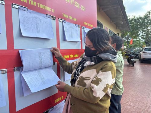 Danh sách ứng cử viên niêm yết công khai tại các điểm bầu cử